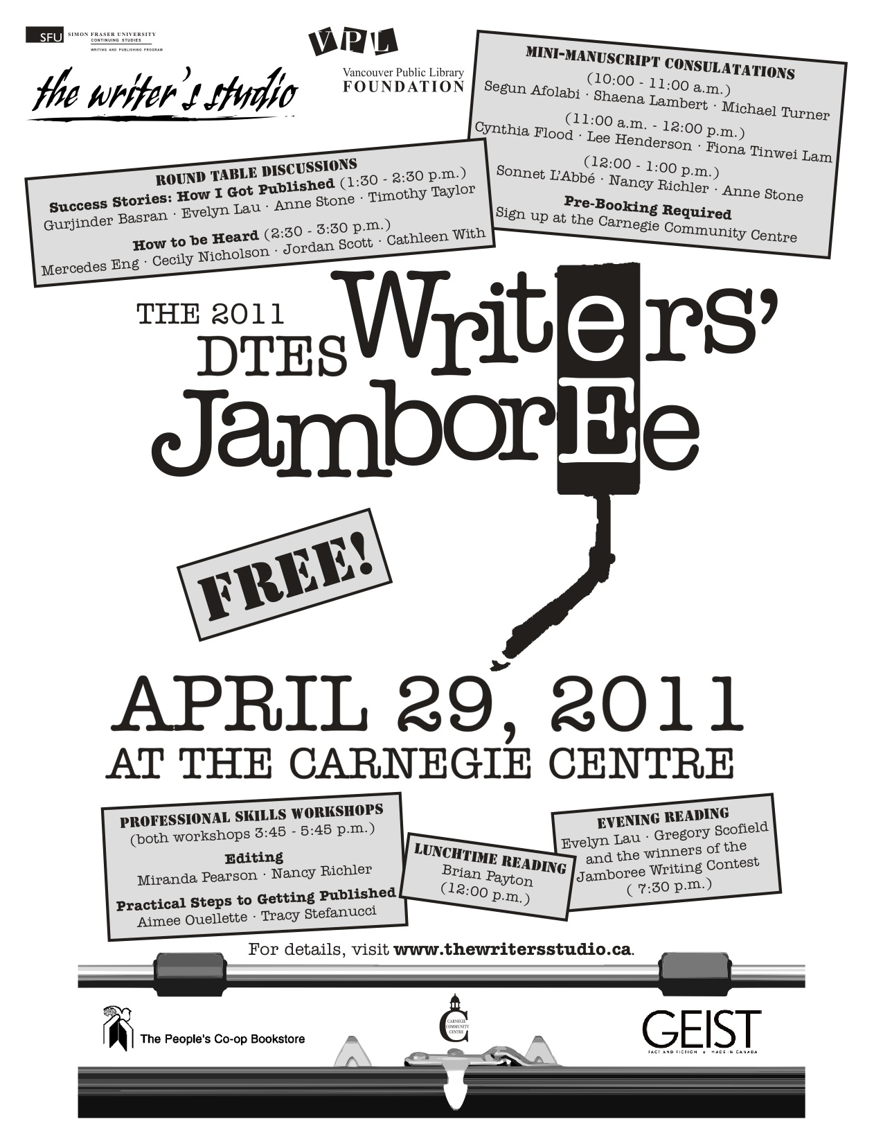 DTES Writers’ Jamboree is this Friday