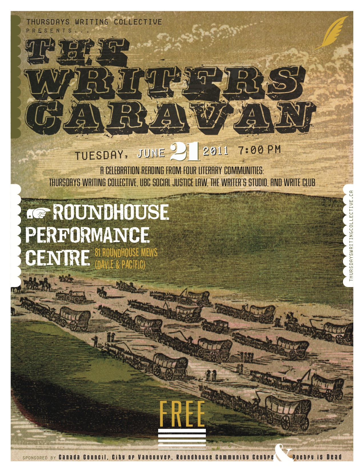 Writers Caravan Swings into Roundhouse Community Centre